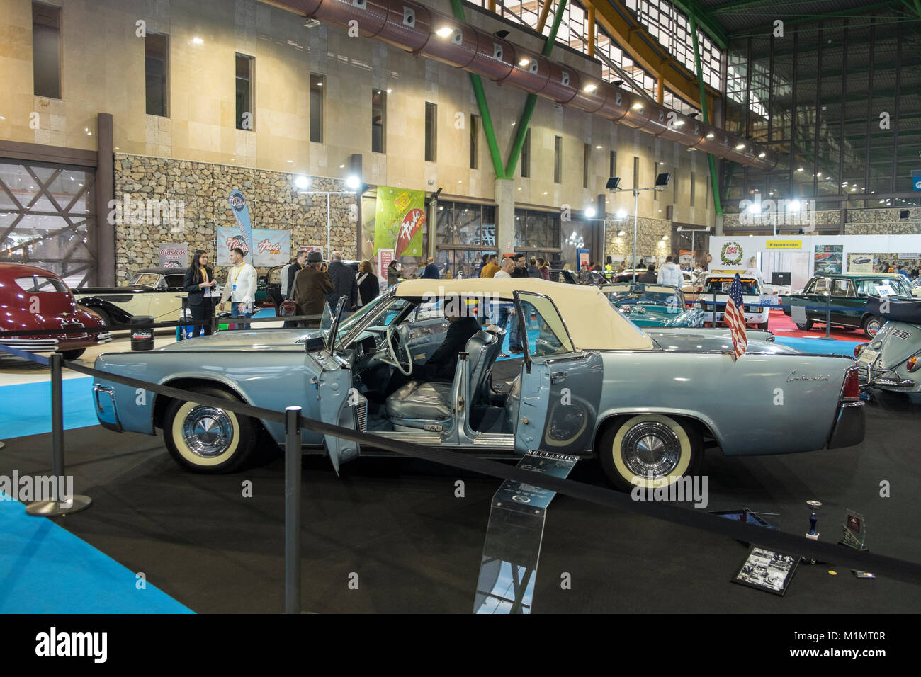 Lincoln Continental convertibile. Retrò Málaga 2018. Spagna. Foto Stock