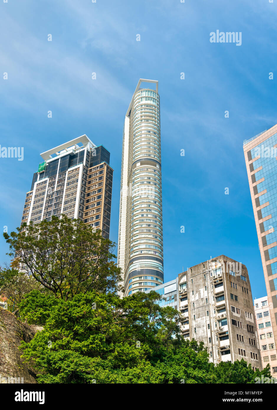 Immobili nel quartiere di Kowloon di Hong Kong, Cina Foto Stock
