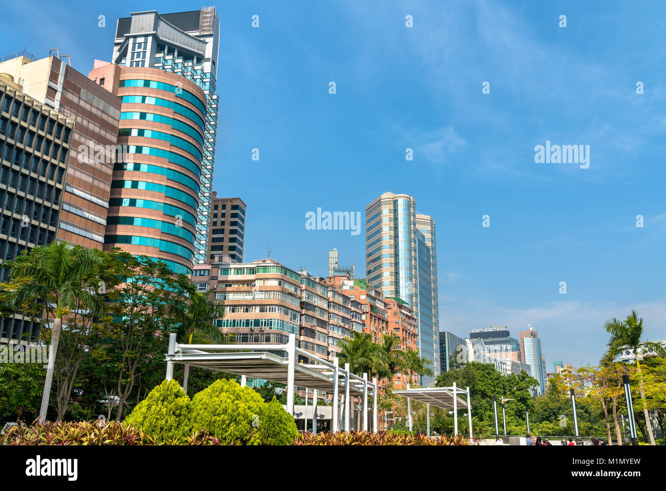Immobili nel quartiere di Kowloon di Hong Kong, Cina Foto Stock