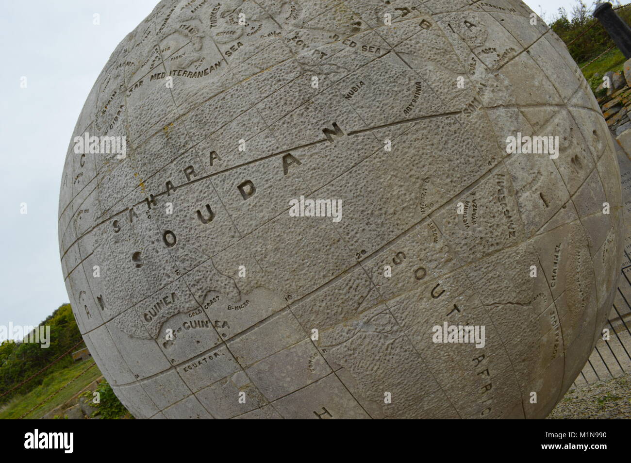 Globo a testa durlston Foto Stock