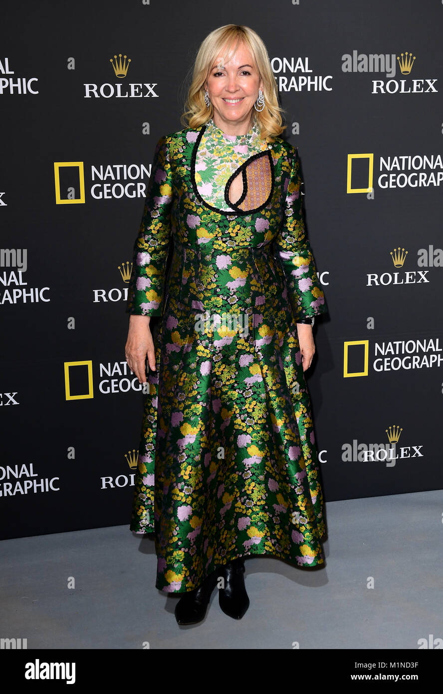 Sally Greene frequentando il National Geographic "una serata di esplorazione' cena di gala presso il Museo di Storia Naturale per festeggiare il loro cento trentesimo anniversario. Foto Stock