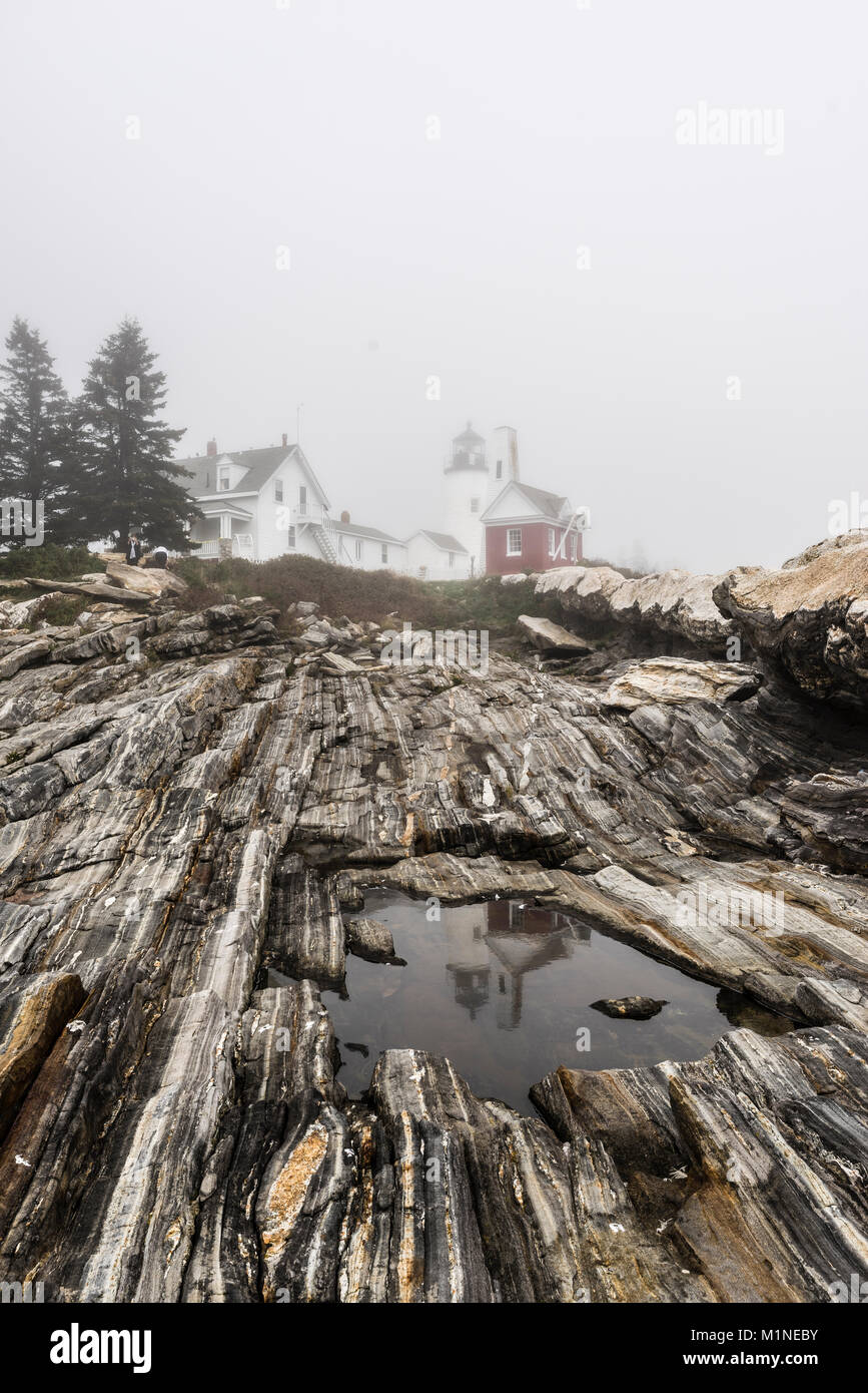 Pemaquid punto luce   Bristol, Maine, Stati Uniti d'America Foto Stock