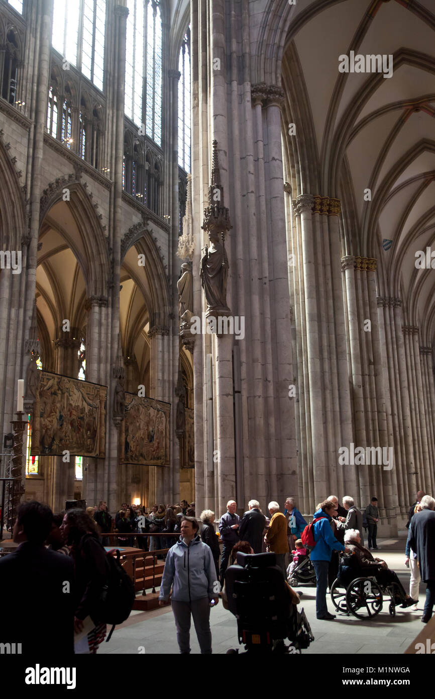 Germania, Colonia, all'interno della cattedrale. Deutschland, Koeln im Dom. Foto Stock