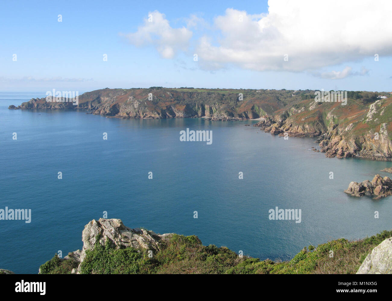 Icart Point & Portelet Bay, Guernsey, Isole del Canale Foto Stock