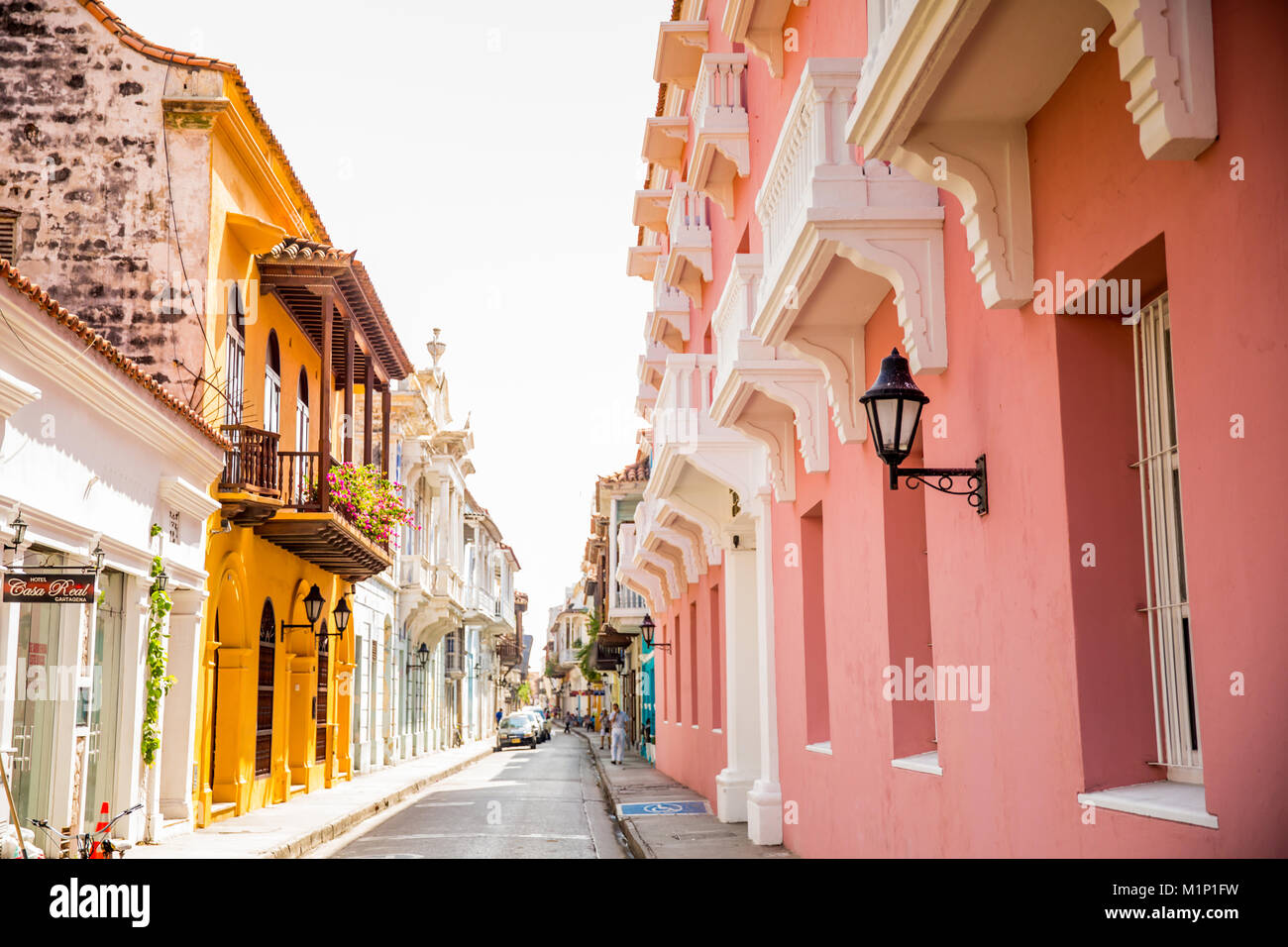 La Città Vecchia, Cartagena, Colombia, Sud America Foto Stock