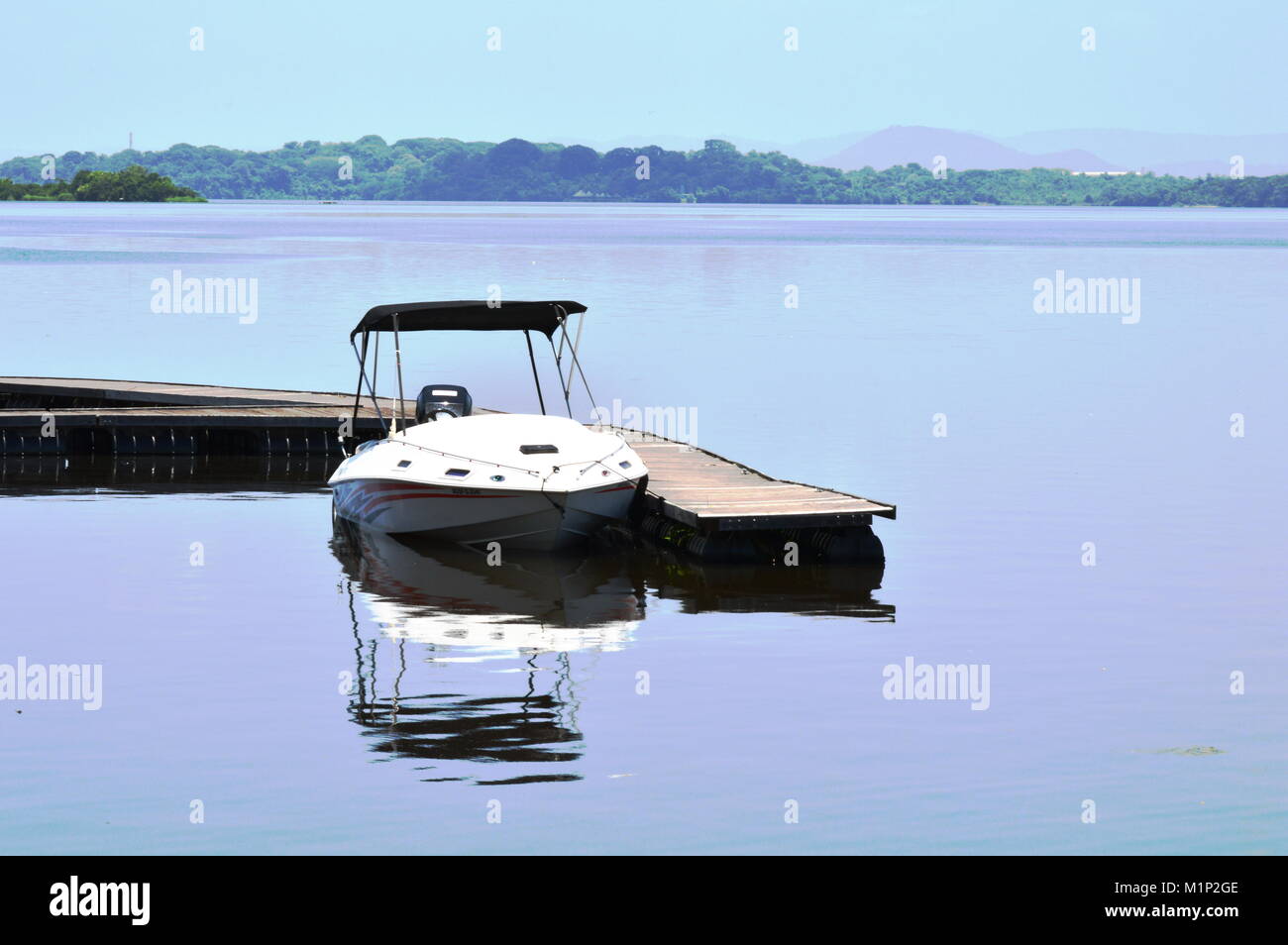 Imbarcazione sportiva in Caroni river, Venezuela Foto Stock