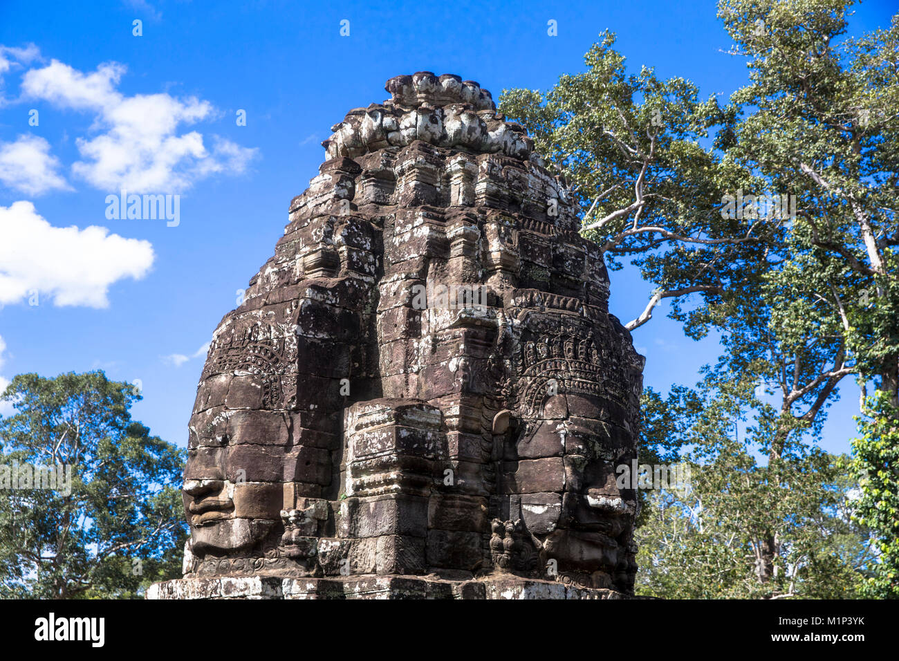 Bayon, Angkor tempio complesso, Sito Patrimonio Mondiale dell'UNESCO, Siem Reap, Cambogia, Indocina, Asia sud-orientale, Asia Foto Stock