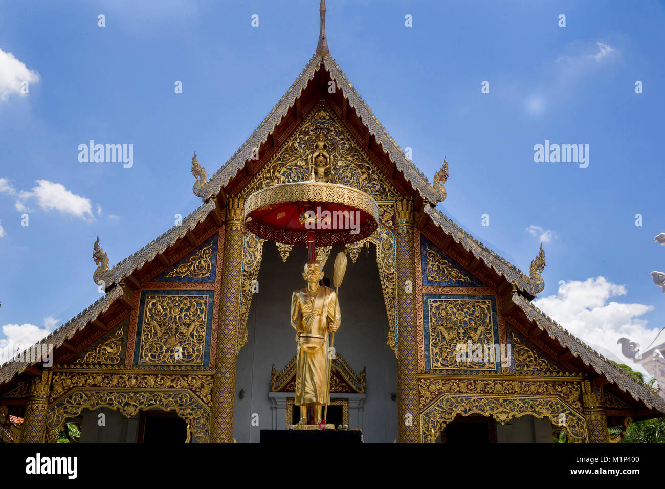 Wat Chedi Luang, Chiang Mai, Thailandia, Sud-est asiatico, in Asia Foto Stock