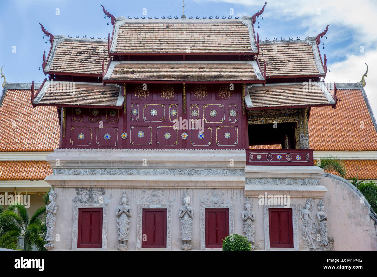 Wat Chedi Luang, Chiang Mai, Thailandia, Sud-est asiatico, in Asia Foto Stock