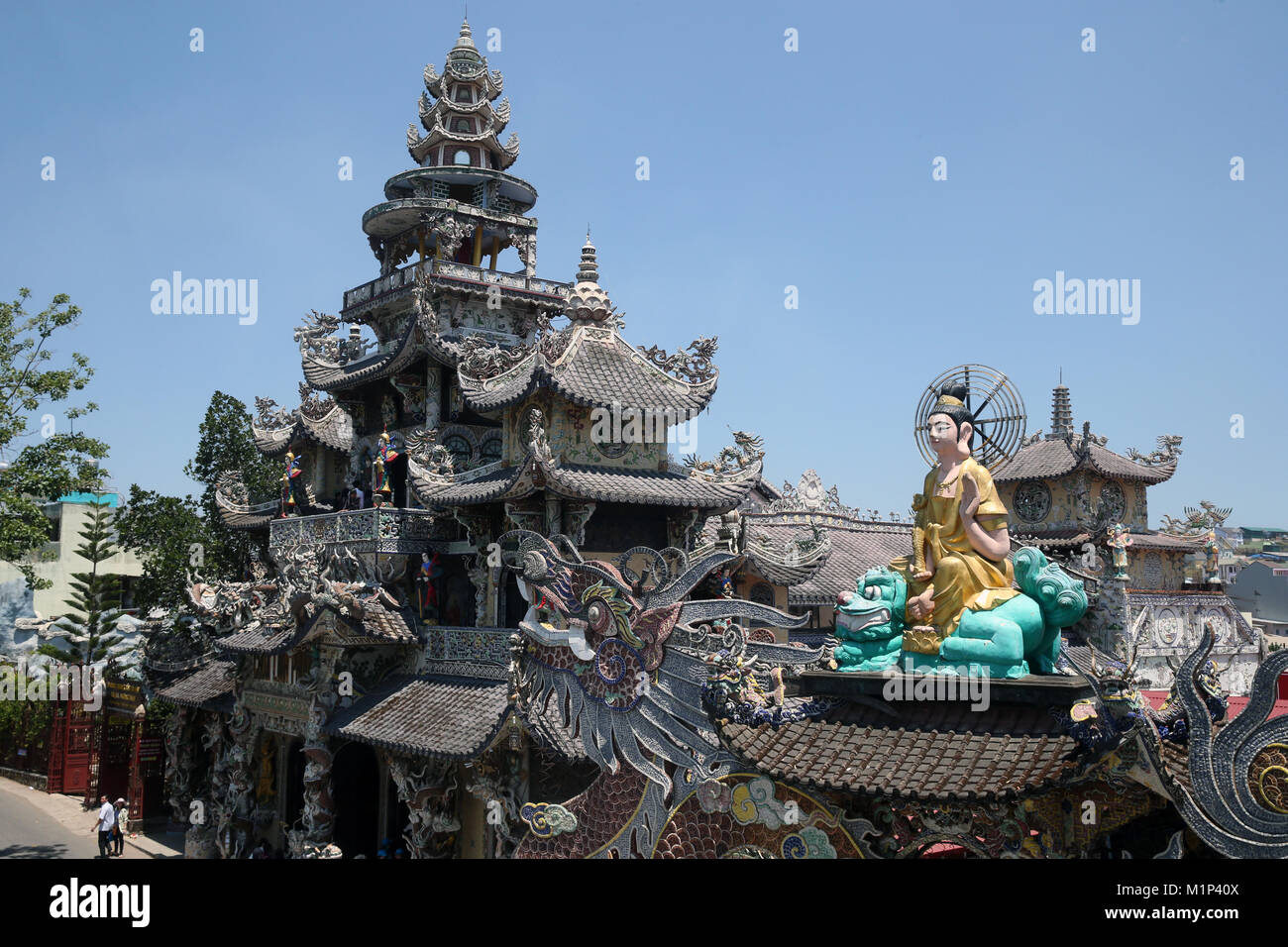 Linh Phuoc Pagoda buddista, Dalat, Vietnam, Indocina, Asia sud-orientale, Asia Foto Stock