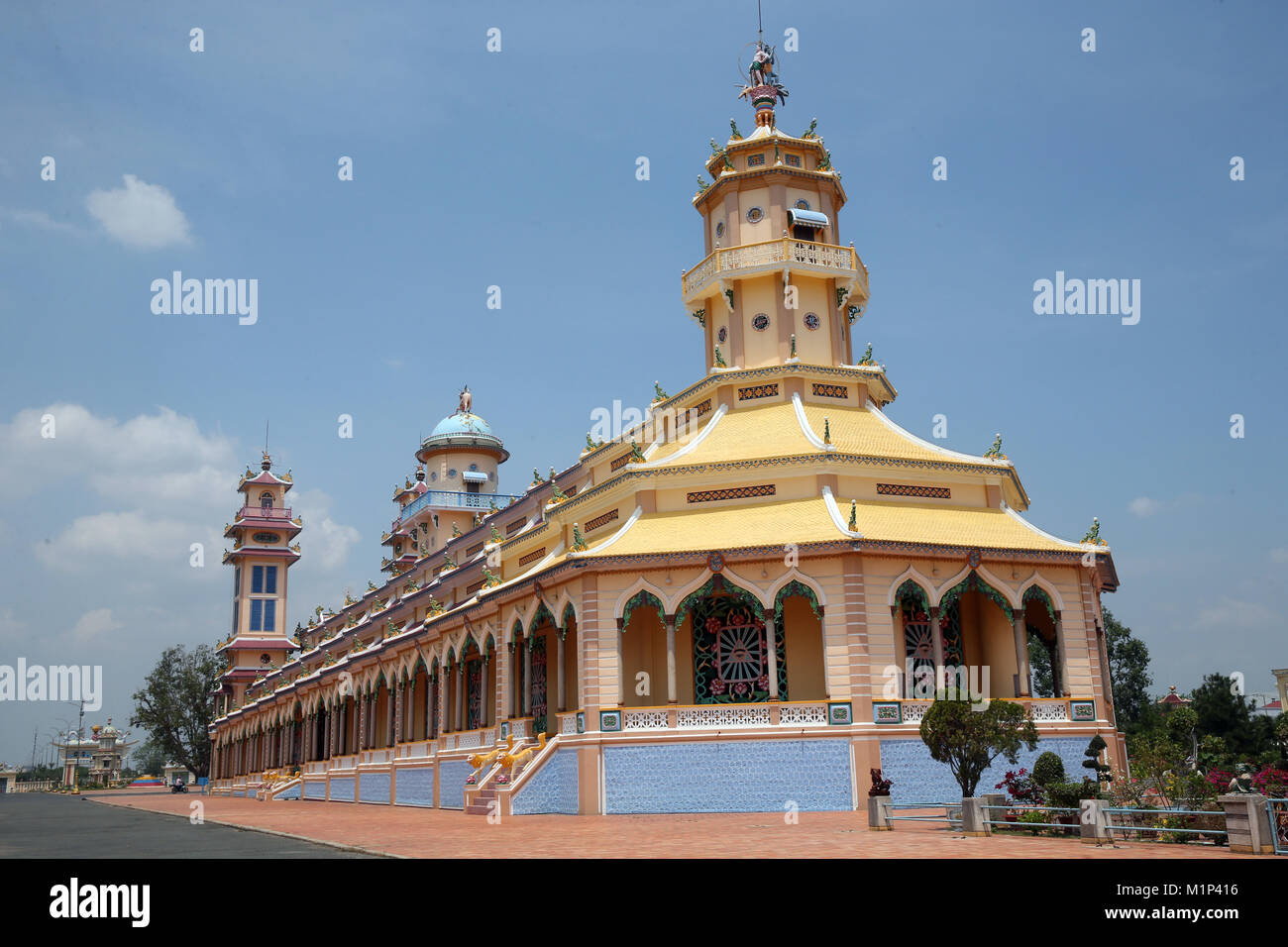 Cao Dai Santa Sede Tempio Tay Ninh, Vietnam, Indocina, Asia sud-orientale, Asia Foto Stock
