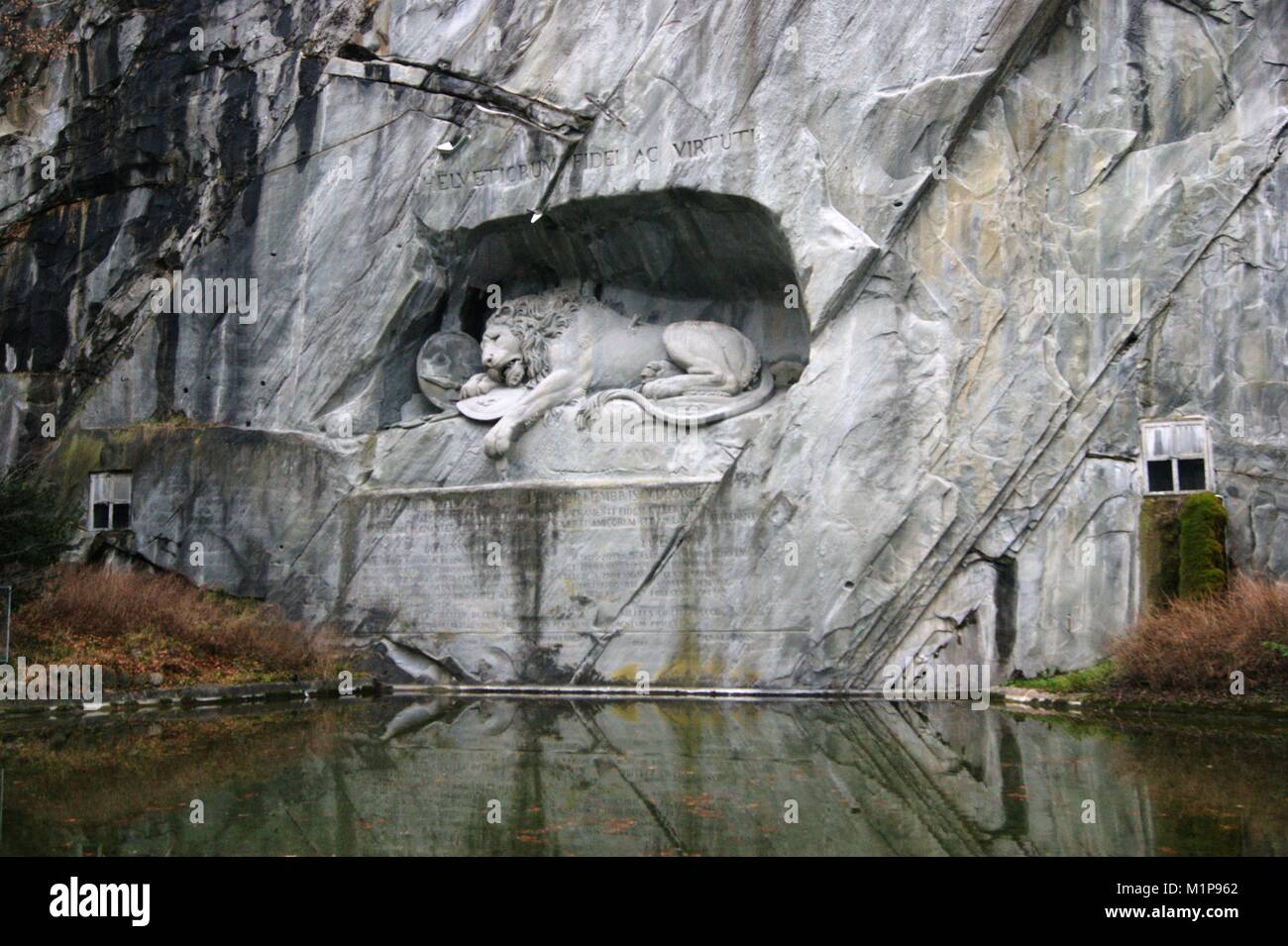 Il Monumento del Leone a Lucerna, Svizzera Foto Stock