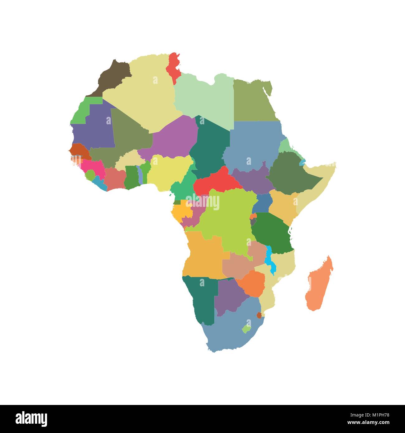 Mappa vettoriale dell Africa Illustrazione Vettoriale