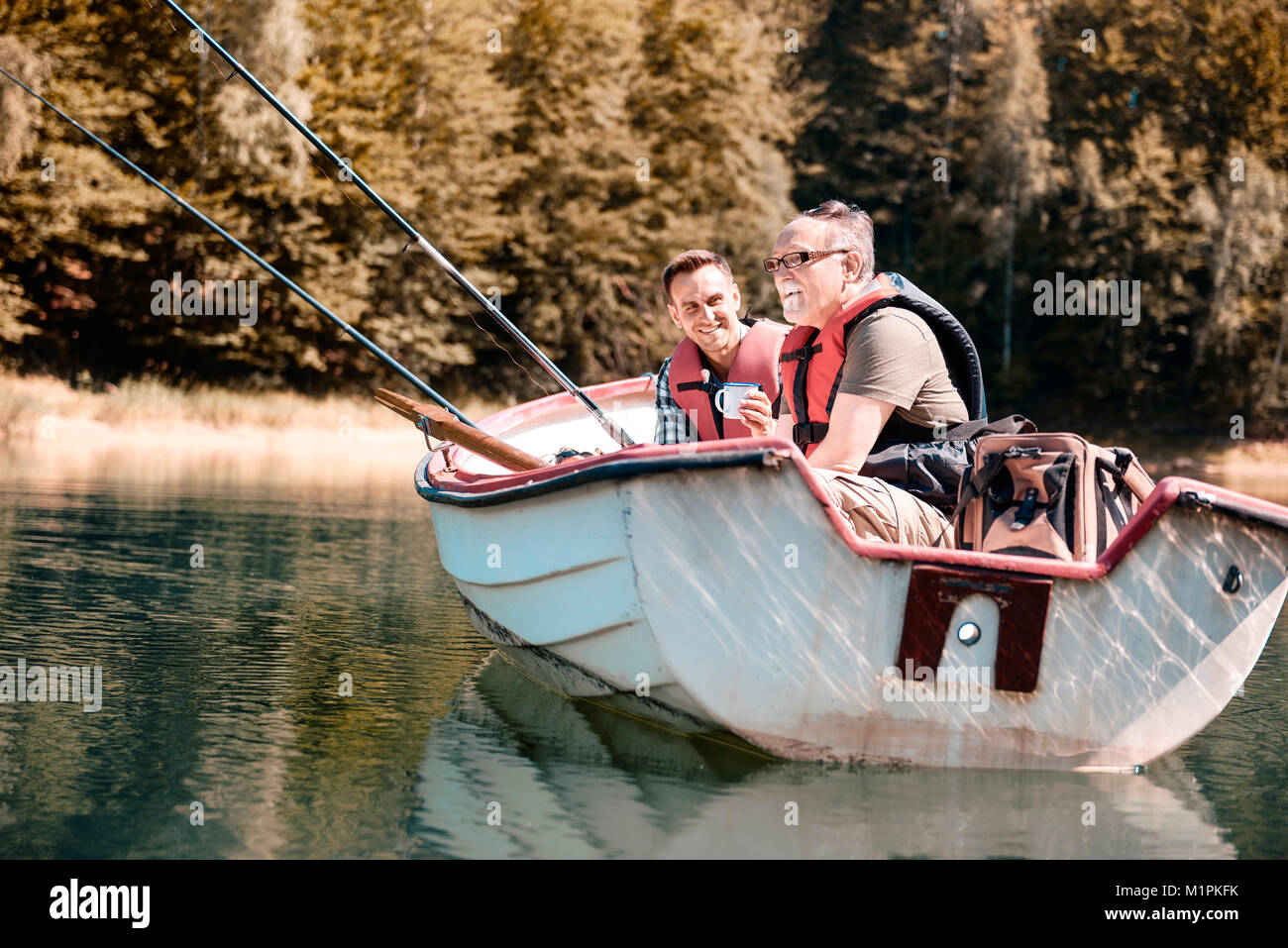 La pesca è proprio un hobby comune Foto Stock