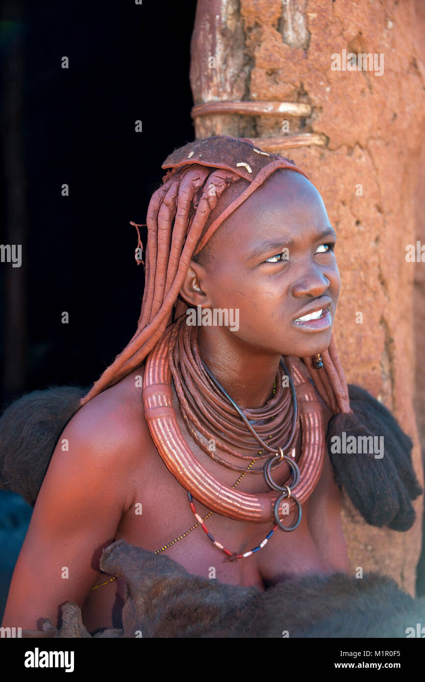 Gli Himba, donne, Namibia, Himba, Frauen Foto Stock