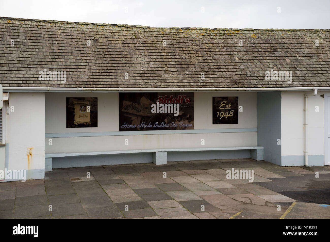 Porthcawl Vittoriano rifugio sul mare Foto Stock