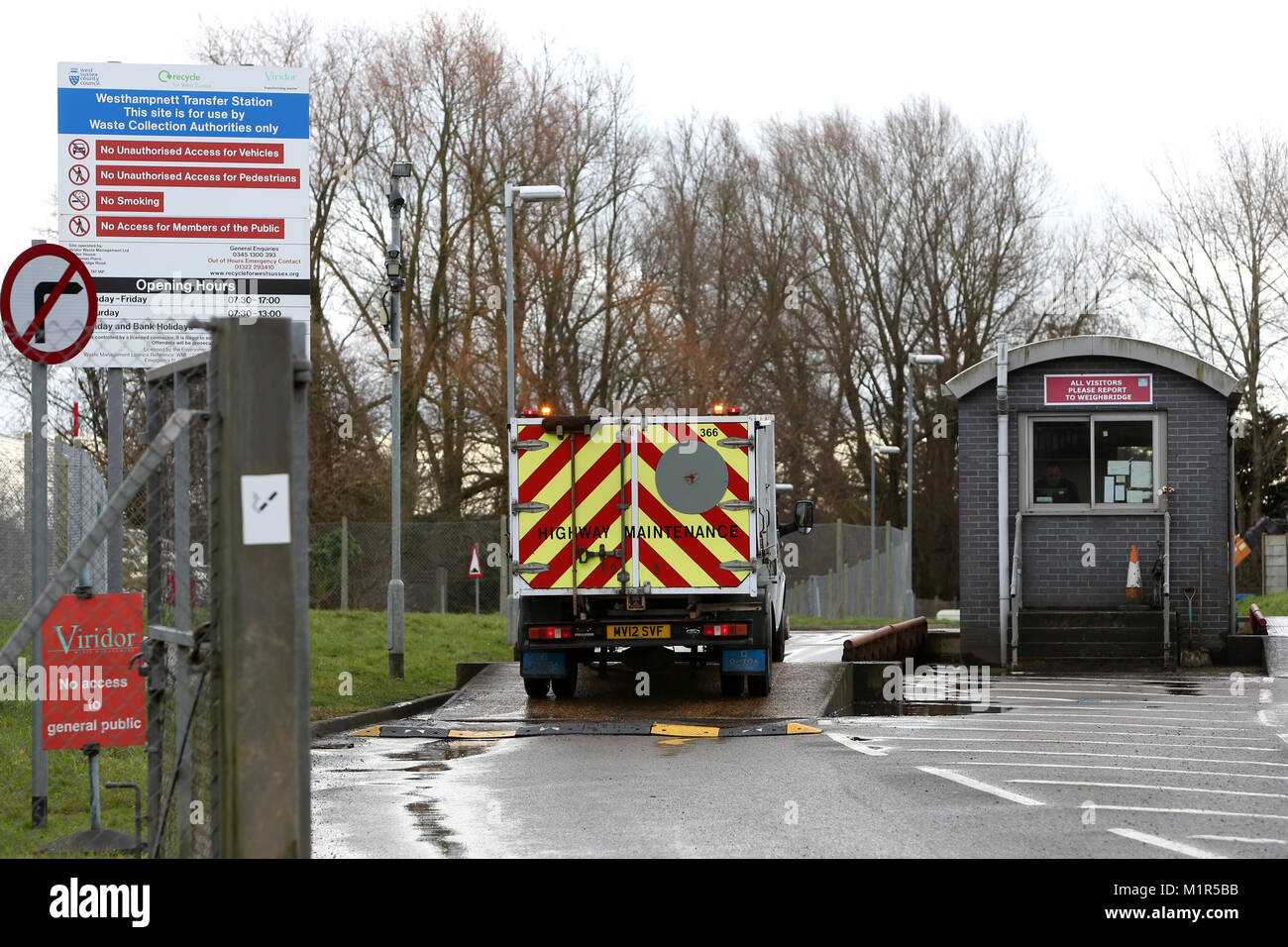 Viste generali della westhampnett discarica a Chichester, Regno Unito. Foto Stock