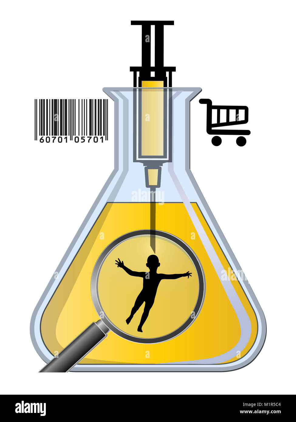 Selezione in vitro del bambino perfetto mediante tecniche di ingegneria genetica Foto Stock