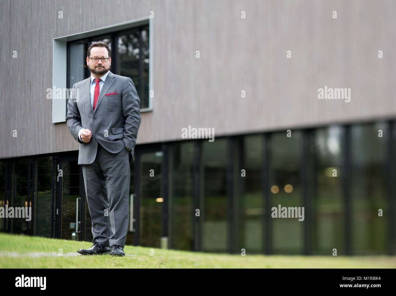 Osnabrueck, Germania. 29 gen, 2018. Alexander Bonde, segretario generale del German Federal Environmental Foundation (DBU) durante un'immagine chiamata a Osnabrück, Germania, 29 gennaio 2018. Bonde è stata fatta nuova secertary generale il 1 febbraio 2018. La fondazione sostiene innovative e imprese esemplare per la protezione dell'ambiente. Credito: Friso Gentsch/dpa/Alamy Live News Foto Stock