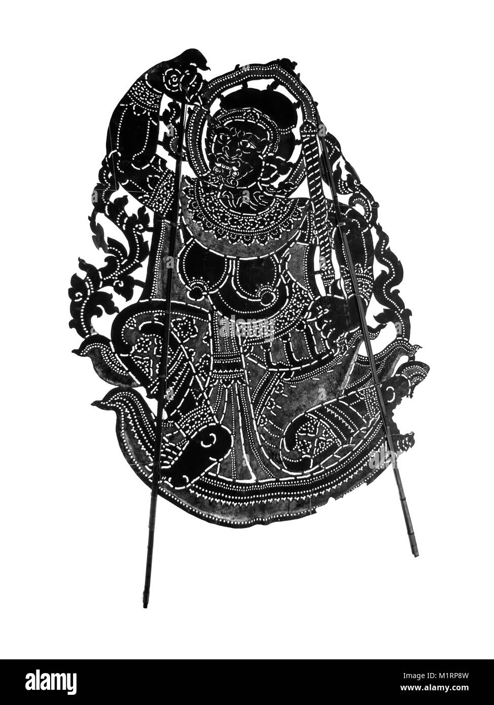 Chiuso fino Thai antico gioco di ombre - Shadow puppet Foto Stock