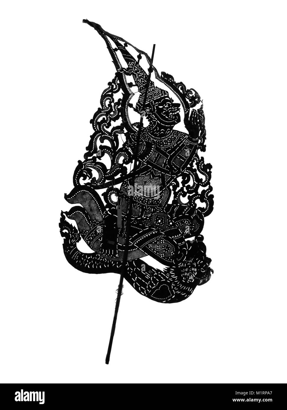 Chiuso fino Thai antico gioco di ombre - Shadow puppet Foto Stock