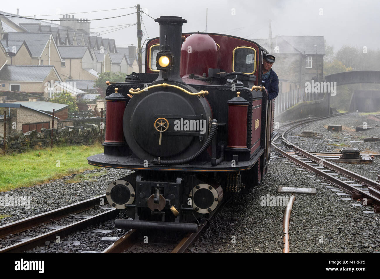 Ffestiniog Railway, il Galles del Nord Double-Fairlie locomotore Foto Stock