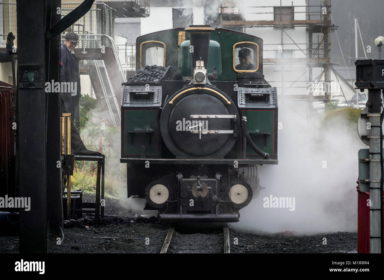 Ffestiniog Railway, il Galles del Nord Double-Fairlie locomotore Foto Stock