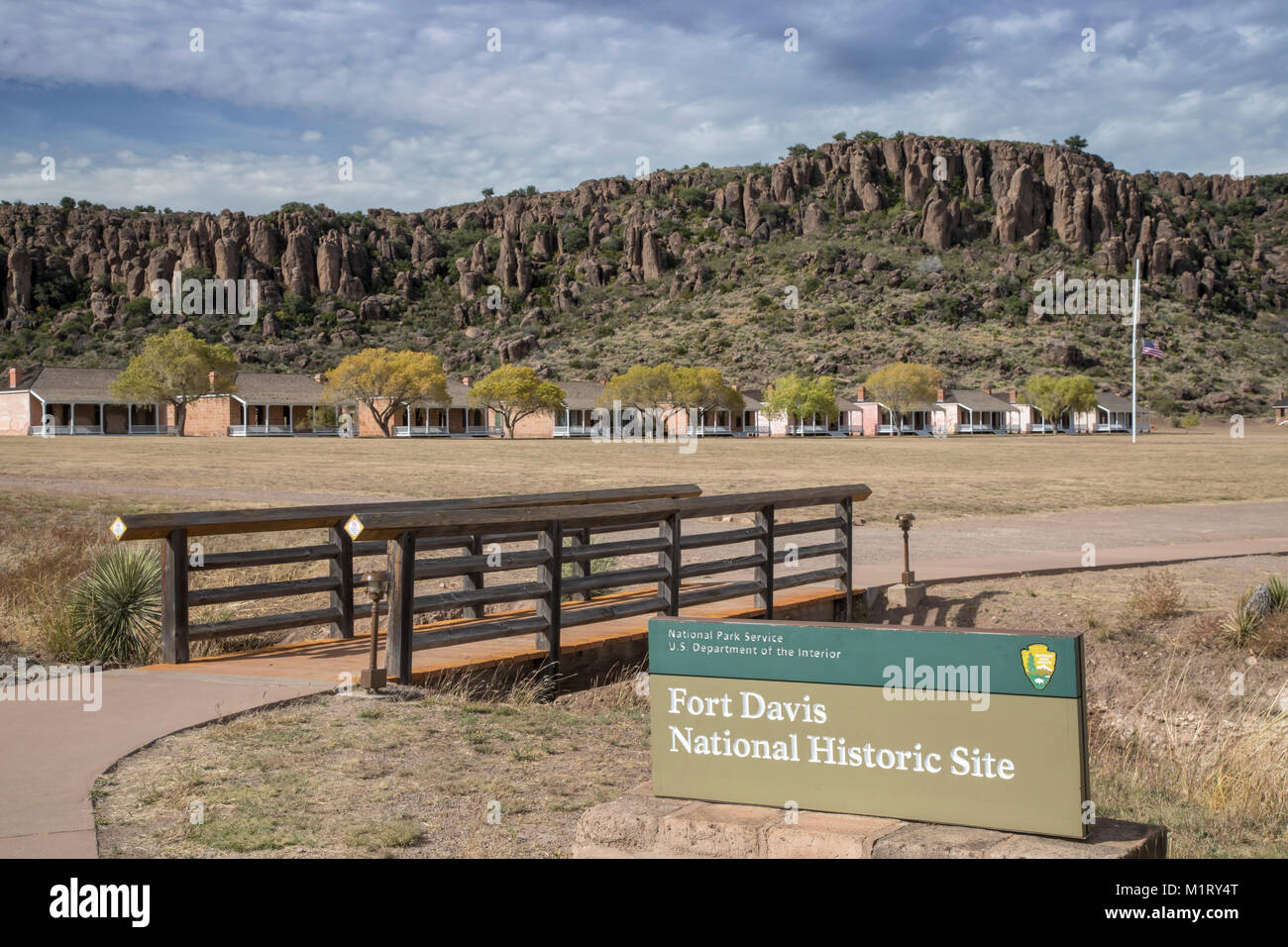 Fort Davis, Texas - Fort Davis National Historic Site. Chiamato dopo il segretario della guerra Jefferson Davis, che divenne presidente degli Stati Confederati du Foto Stock