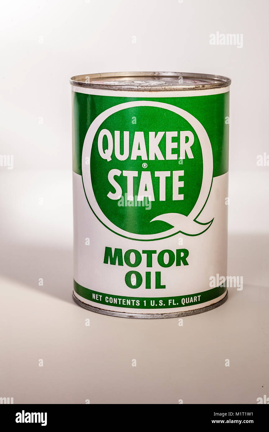 Quaker State petrolio a motore può Foto Stock