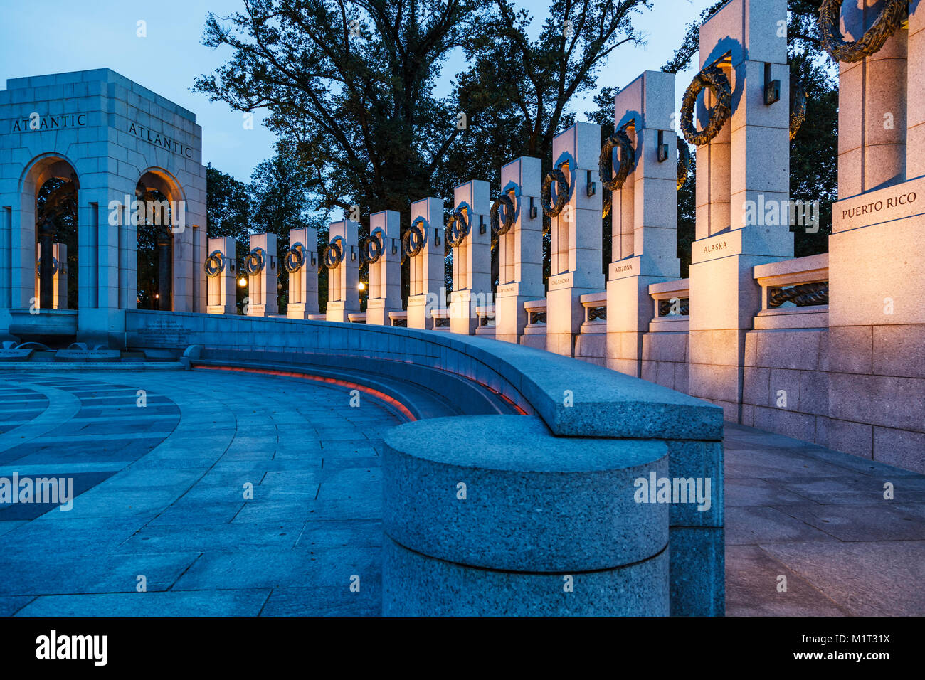 National Memoriale della Seconda Guerra Mondiale, Washington, Distretto di Columbia USA Foto Stock