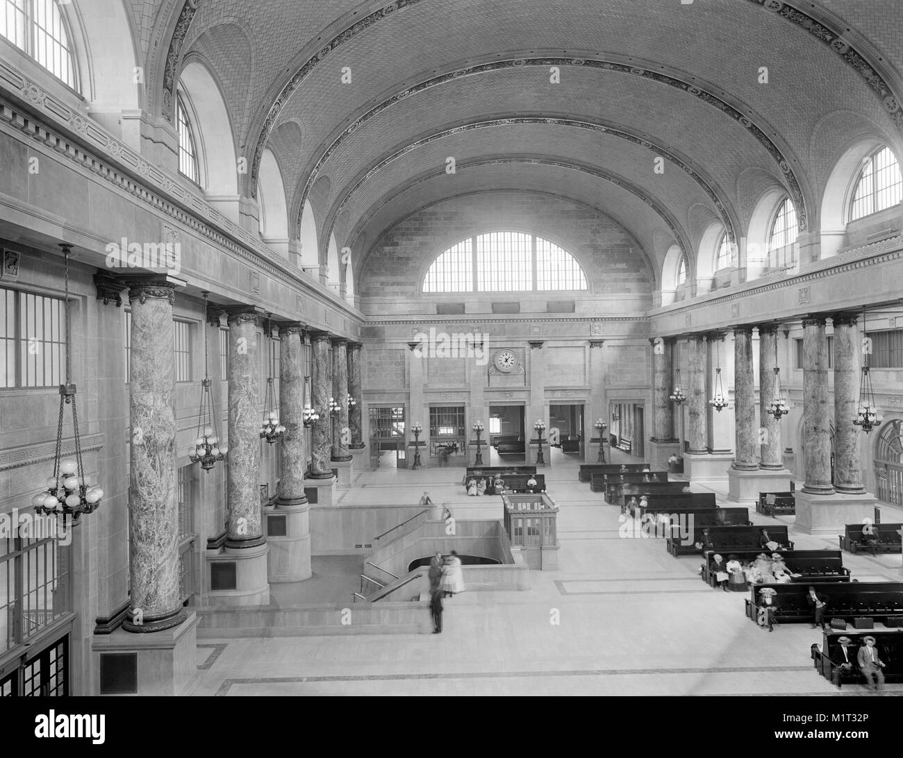 Principale sala di attesa, Chicago e North Western Terminal, Chicago, Illinois, Stati Uniti d'America, Detroit Publishing Company, 1912 Foto Stock