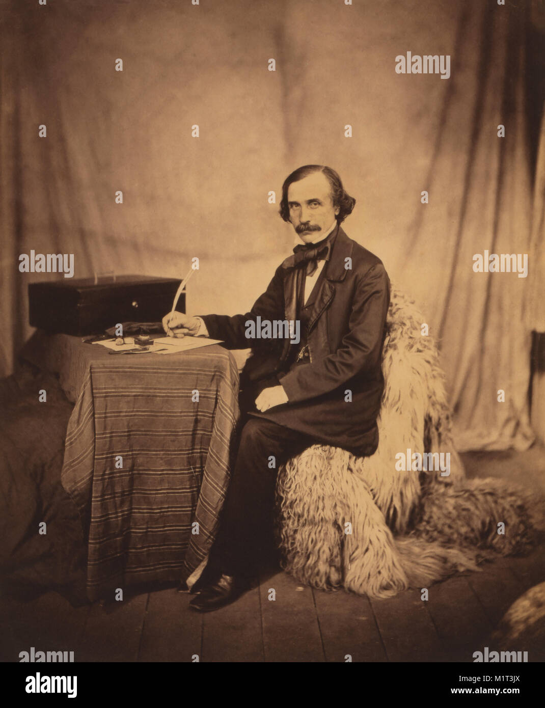 Medico John Sutherland, British Commissario sanitario, seduto ritratto, Guerra di Crimea, Crimea, Ucraina, da Roger Fenton, 1855 Foto Stock