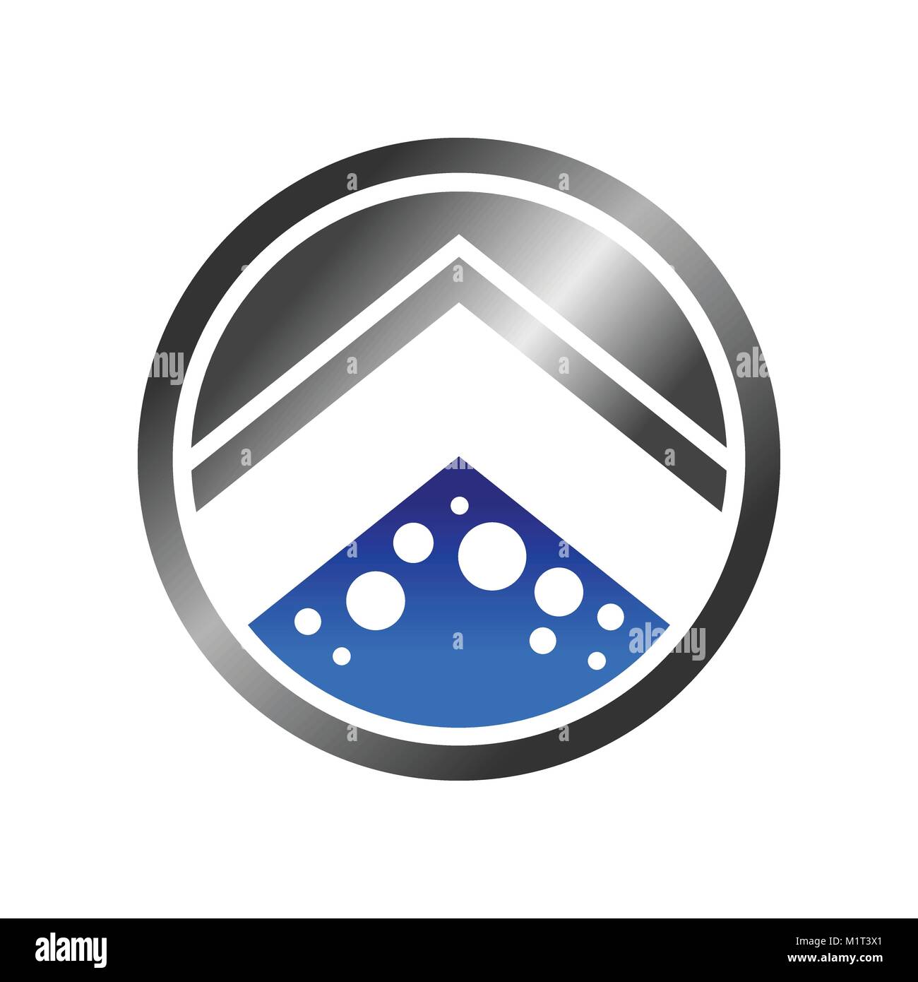 Bolla astratta Home simbolo di circolo Vector Graphic Logo Design Illustrazione Vettoriale