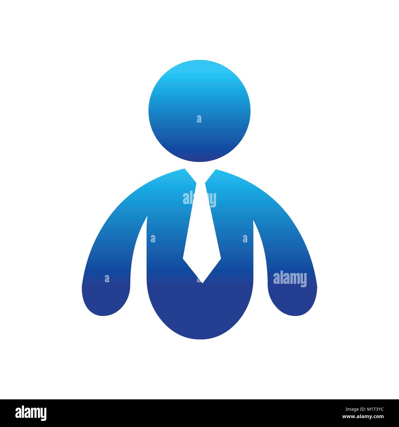 Abstract Professional Business Man simbolo blu Vector Graphic Logo Design Illustrazione Vettoriale