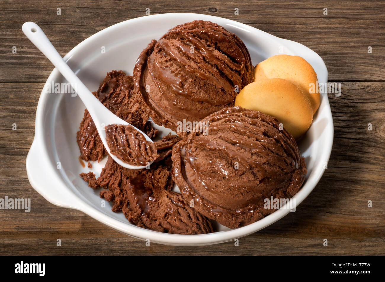 Gelato al cioccolato Foto Stock