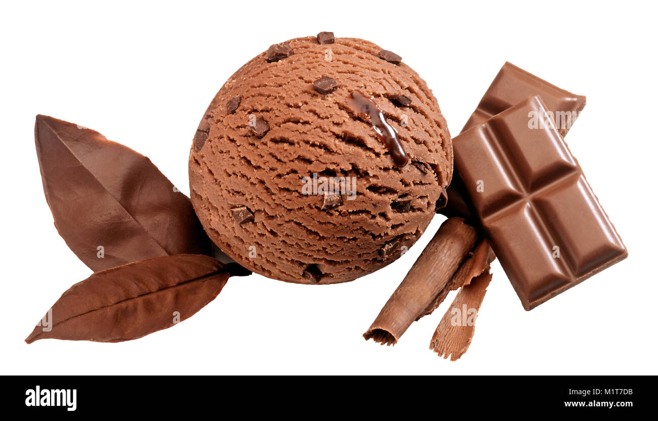 Gelato al cioccolato(+percorso di clipping) Foto Stock