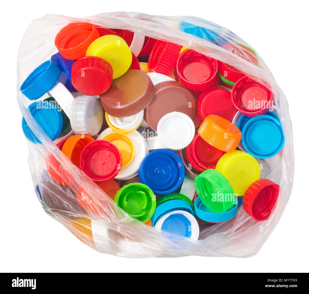 Colorate tappi PlasticBottle Foto Stock