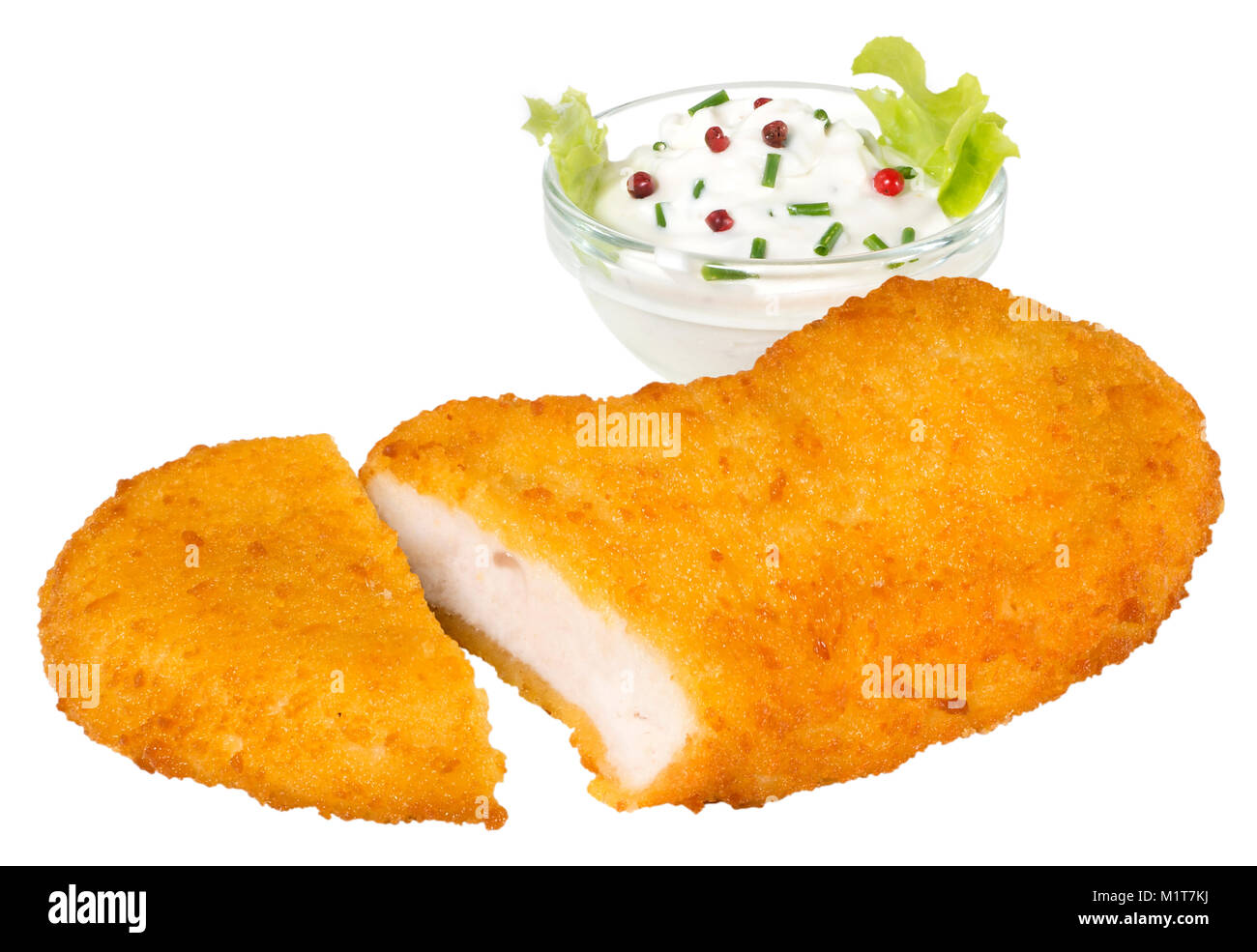 Schnitzel di pollo(+percorso di clipping) Foto Stock