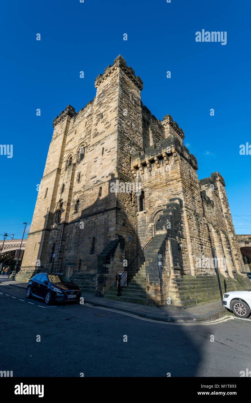 Il castello di mantenere, Newcastle upon Tyne, Regno Unito Foto Stock