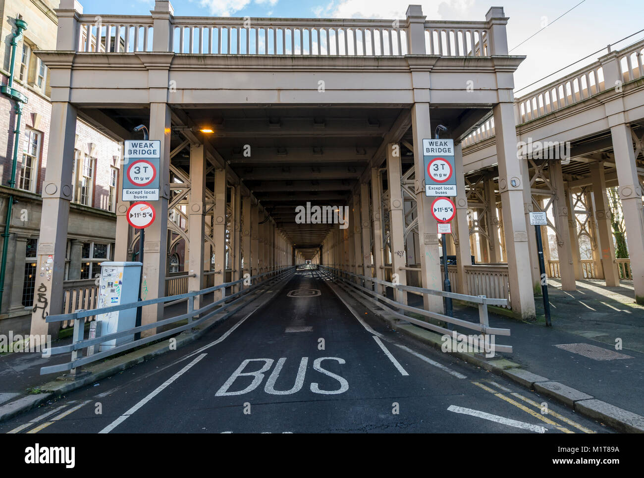 Livello alto ponte, Newcastle upon Tyne, Regno Unito Foto Stock