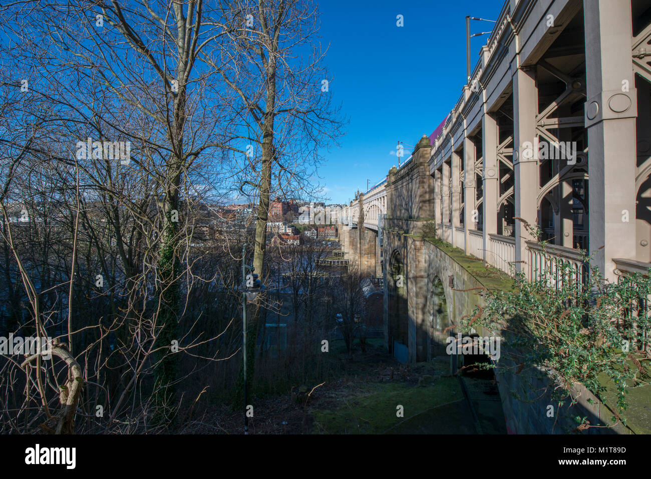 Livello alto ponte, Newcastle upon Tyne, Regno Unito Foto Stock