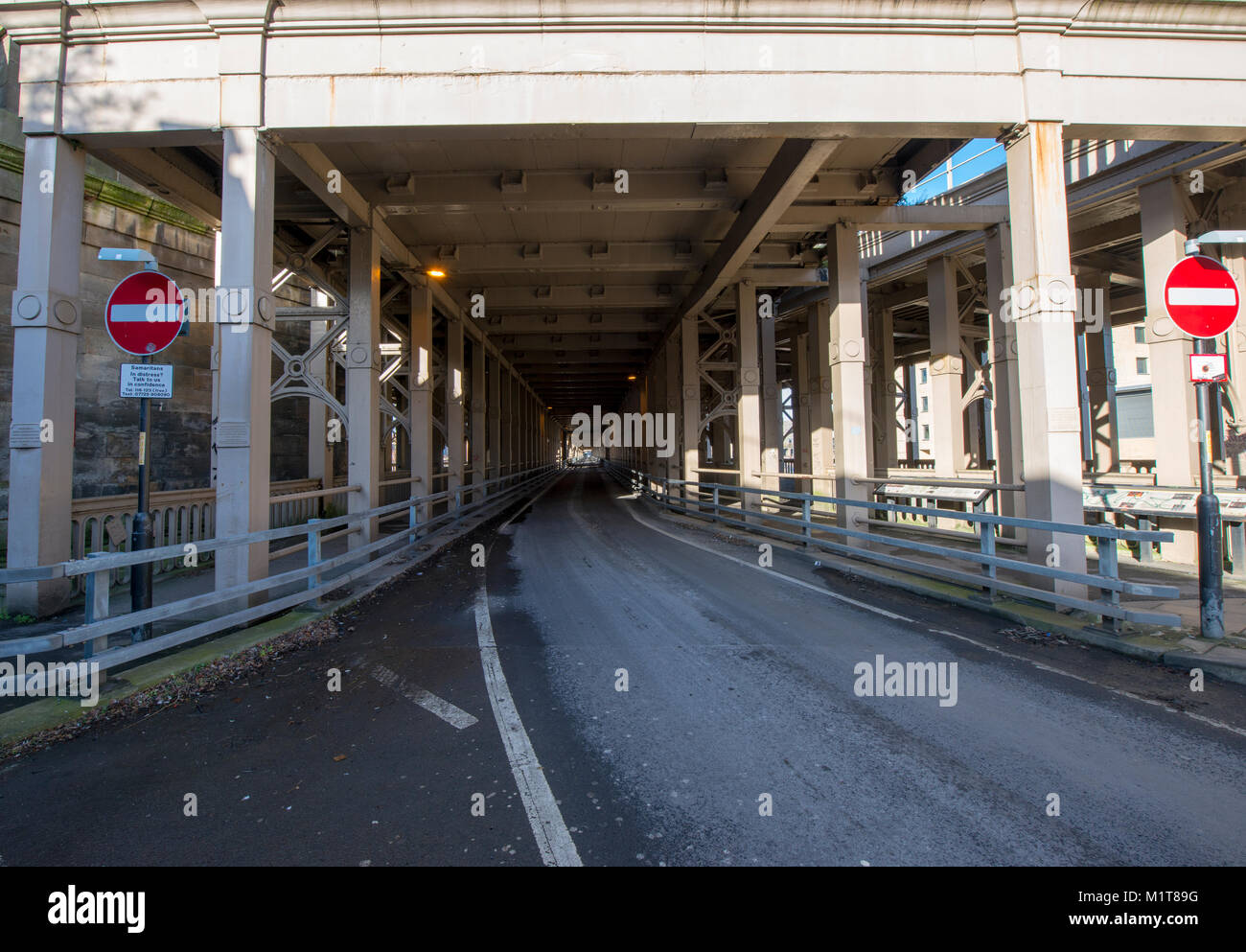 Livello alto ponte, Newcastle upon Tyne, Regno Unito Foto Stock