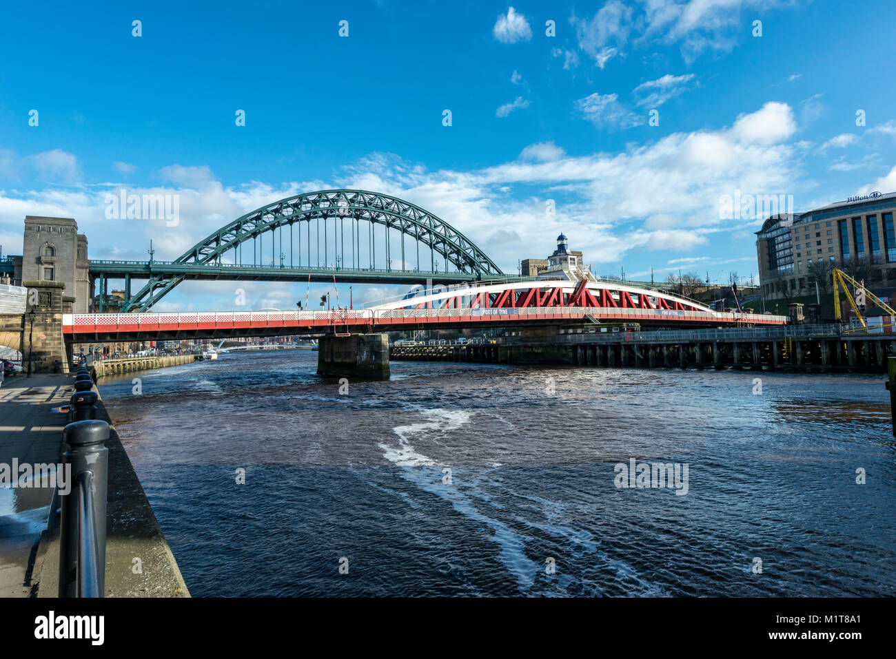 Ponti sul fiume Tyne, Newcastle u[sul Tyne, Regno Unito Foto Stock