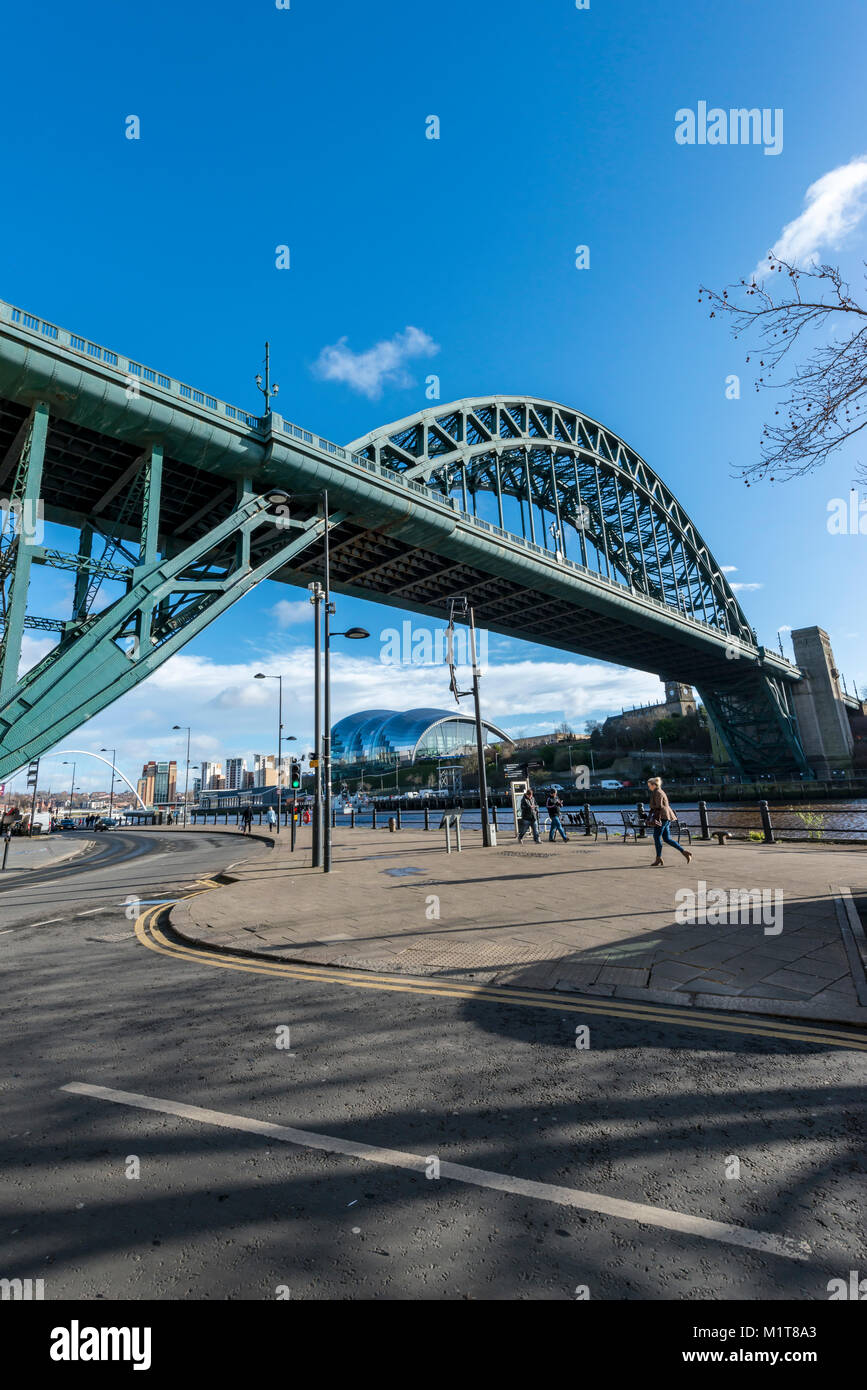 Ponti sul fiume Tyne, Newcastle u[sul Tyne, Regno Unito Foto Stock