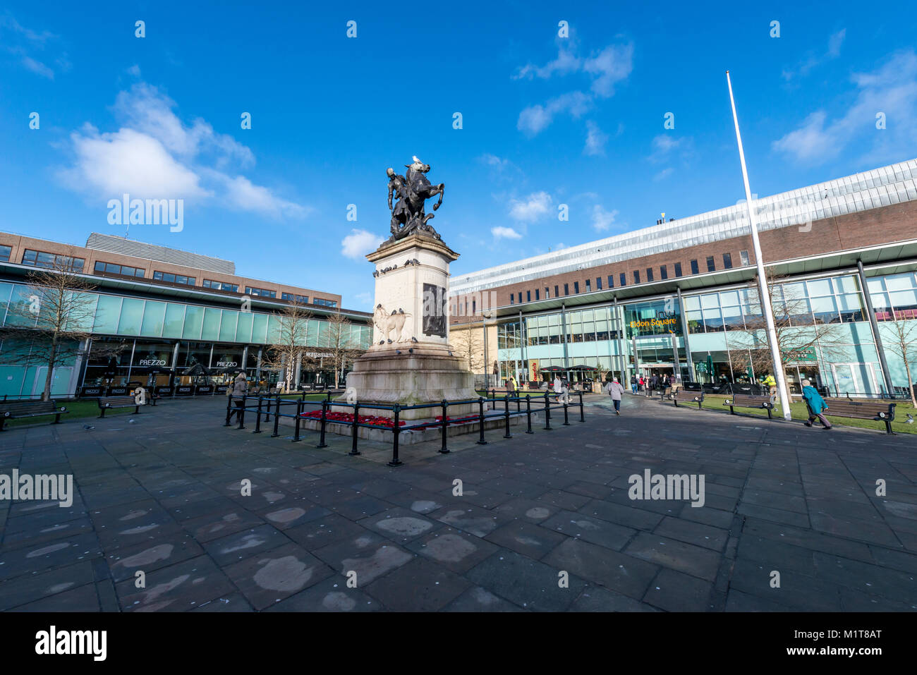 Vecchio Eldon Square, Newcastle su Tynr, Inghilterra Foto Stock