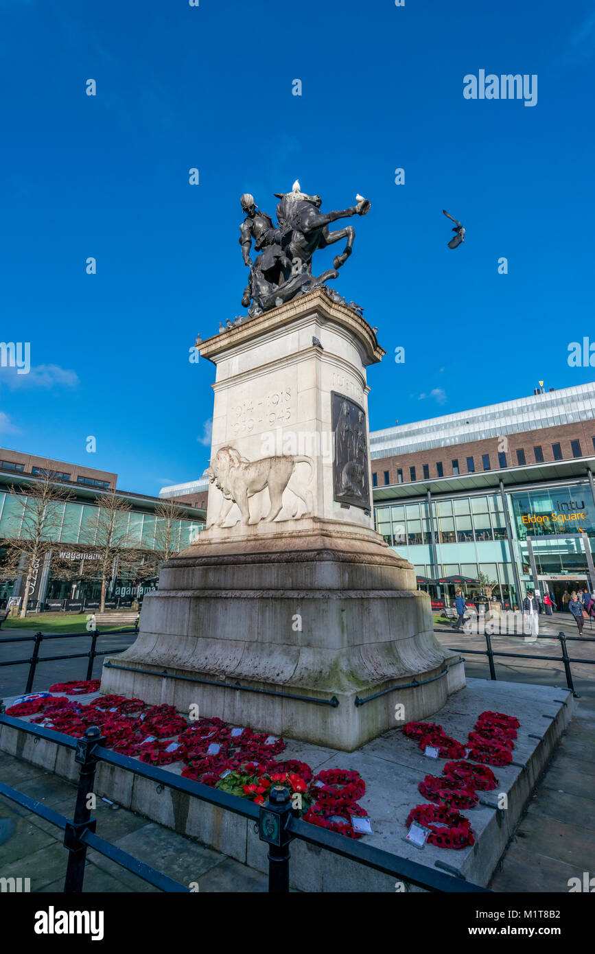 Vecchio Eldon Square, Newcastle su Tynr, Inghilterra Foto Stock