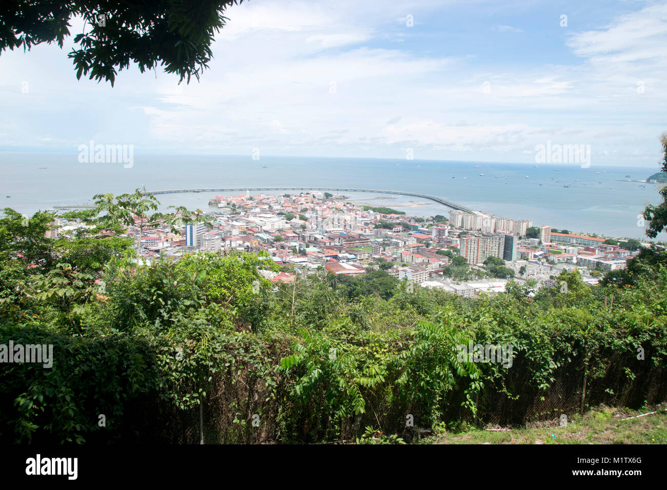 Vista della Città di Panama, Panama da Ancon Hill. Foto Stock