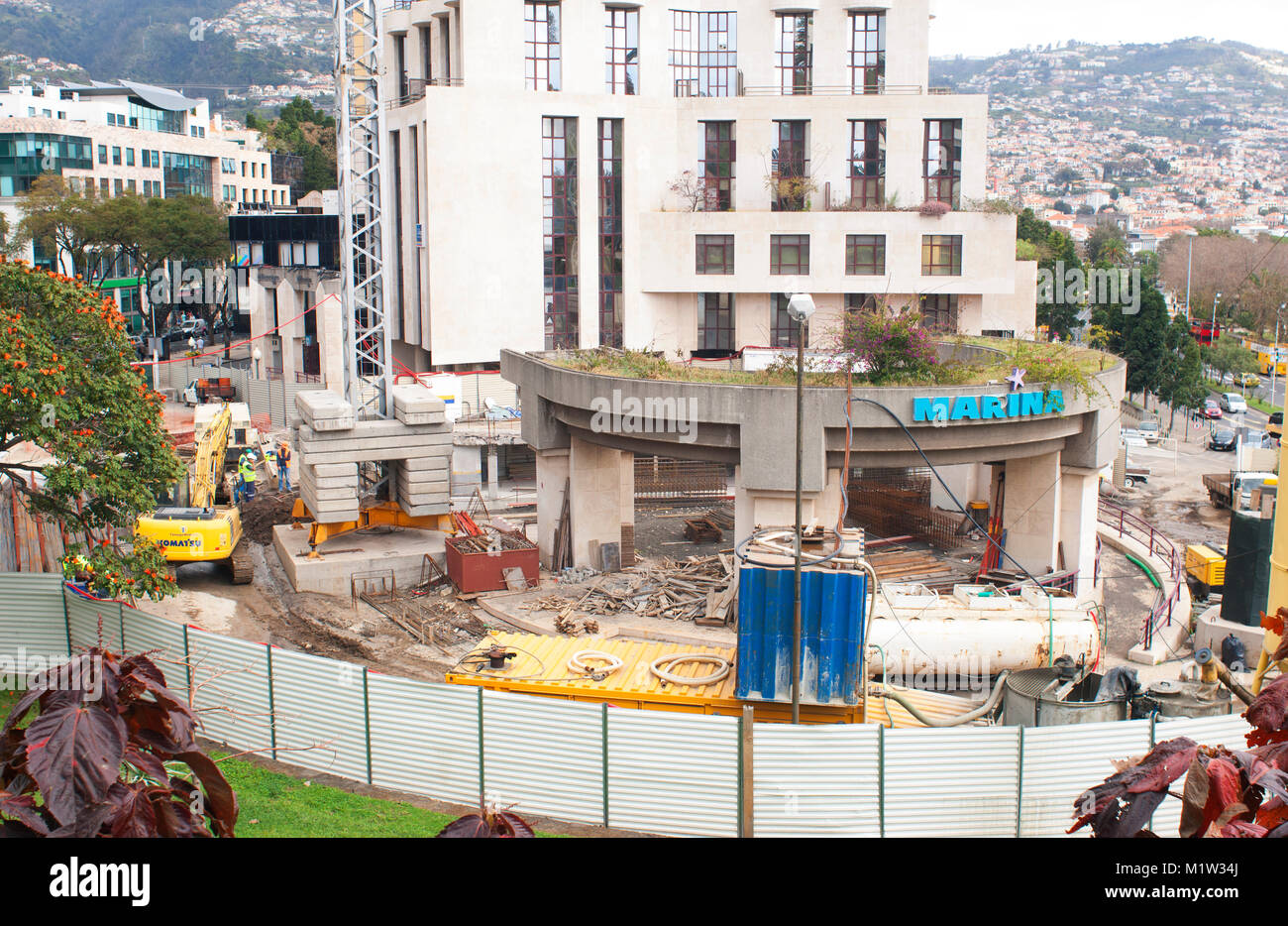 Sviluppo di Hotel nel centro di Funchal, Madeira, Portogallo - Giovanni Gollop Foto Stock