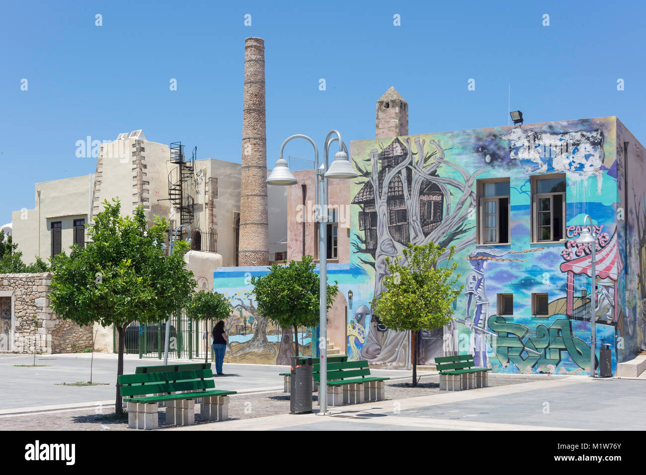 Storico e Museo del Folclore di Rethymno, Petichaki Square, Città Vecchia, Rethymnon (Rethimno), Regione di Rethimno, Creta (Kriti), Grecia Foto Stock