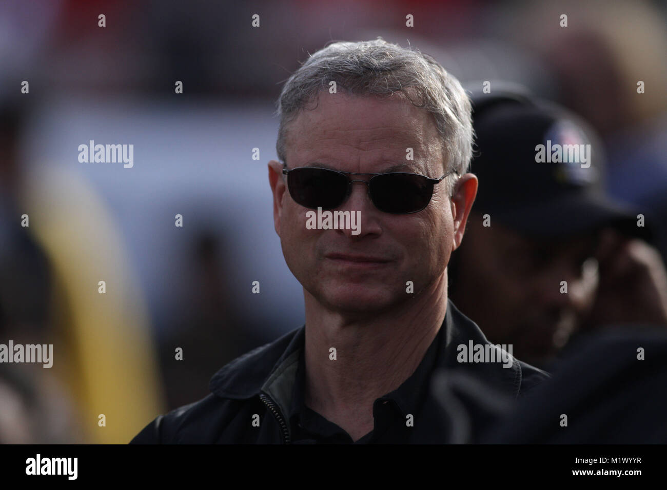 Lunedì 1 Gennaio 2018: Gary Sinise (Grand Marshall del 2018 Rose Parade) prima del gioco. La Georgia Bulldogs sconfitto il Oklahoma Sooners dal punteggio finale di 54-48 in 2 overtimes nel Rose Bowl gioco da parte nordoccidentale del mutuo a Pasadena, CA. Dotato di: Gary Sinise dove: Pasadena, California, Stati Uniti quando: 01 Gen 2018 Credit: WENN.com Foto Stock